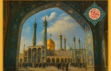 فایل لایه باز تصویر نقاشی حرم حضرت فاطمه معصومه (س)