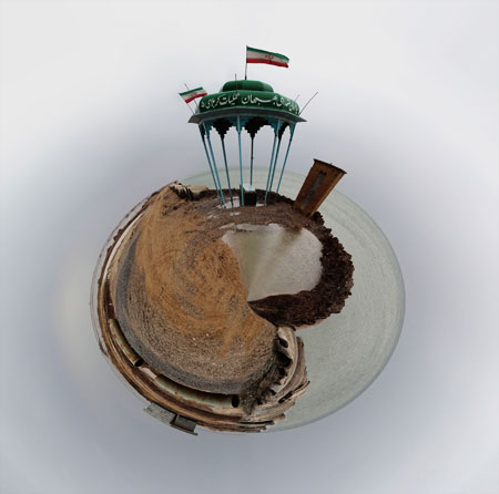 عکس کروی از یادمان شهدای بهبهان (عملیات کربلای 5)