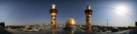 عکس پانوراما (۳۶۰ درجه) از گنبد حرم حضرت عباس (ع) - ashura