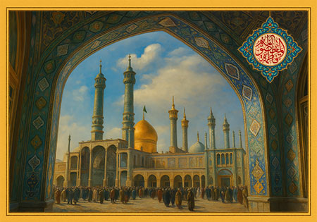 نقاشی حرم حضرت فاطمه معصومه (س)