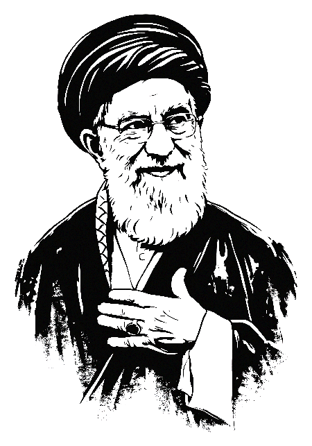 شابلون چهره شهید امام سید علی خامنه ای