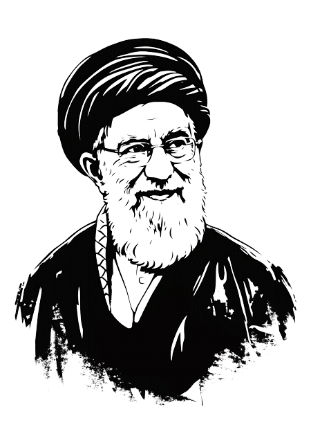 شابلون چهره شهید امام سید علی خامنه ای